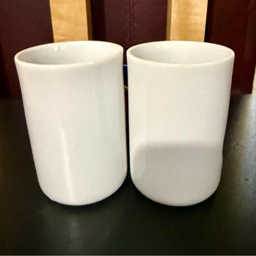 Whimsical Retro 70’s Kitchen Papel Mr & Mrs Interlocking Mugs - Picture 3 of 7